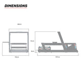 GT Omega Hybrid sim racing Cockpit Dimensions