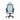 Light Blue Fabric Zephyr gaming chair front